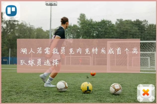 湖人若需裁员克内克特或成首个离队球员选择